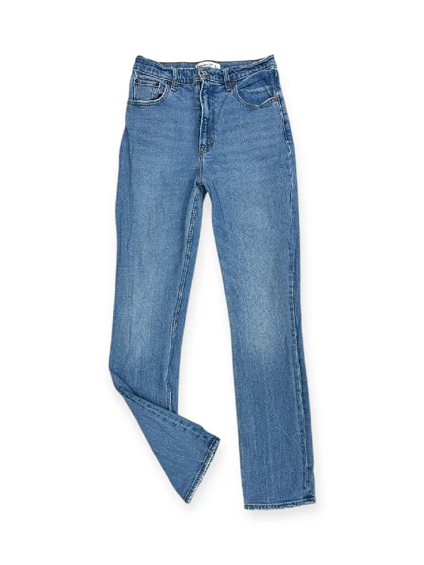 Protective Safety HatsJeans Straight By Abercrombie And Fitch In Blue Denim, Size: 4