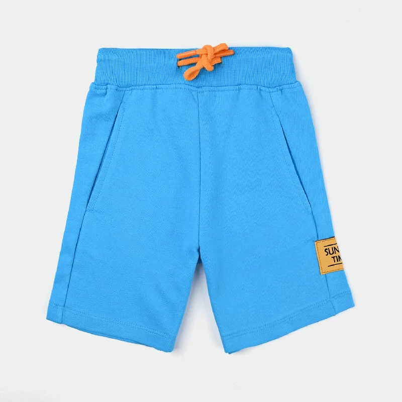 Breathable Men's Athletic ShortsBoys Cotton Terry BASIC SHORT Sunset Time