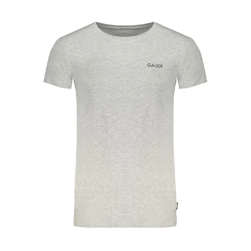 Men's Shirts with Embellished HemlinesGaudi  Cotton Men's T-Shirt