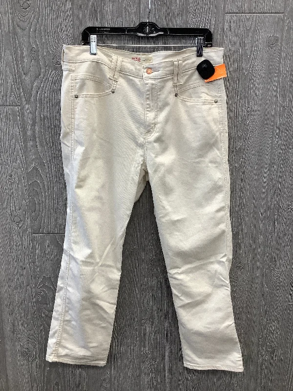 Designer Trucker HatsJeans Straight By Levis In Cream Denim, Size: 14