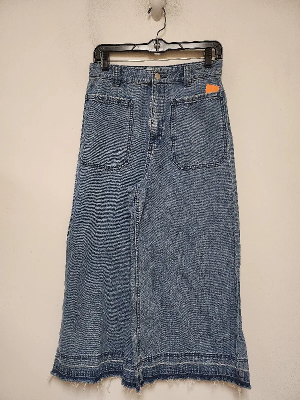 Colorful Straw HatsJeans Flared By Flying Monkey In Blue Denim, Size: 2