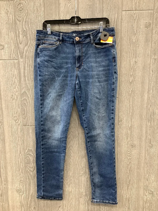 Formal Derby CapsJeans Boyfriend By J. Jill In Blue Denim, Size: 12