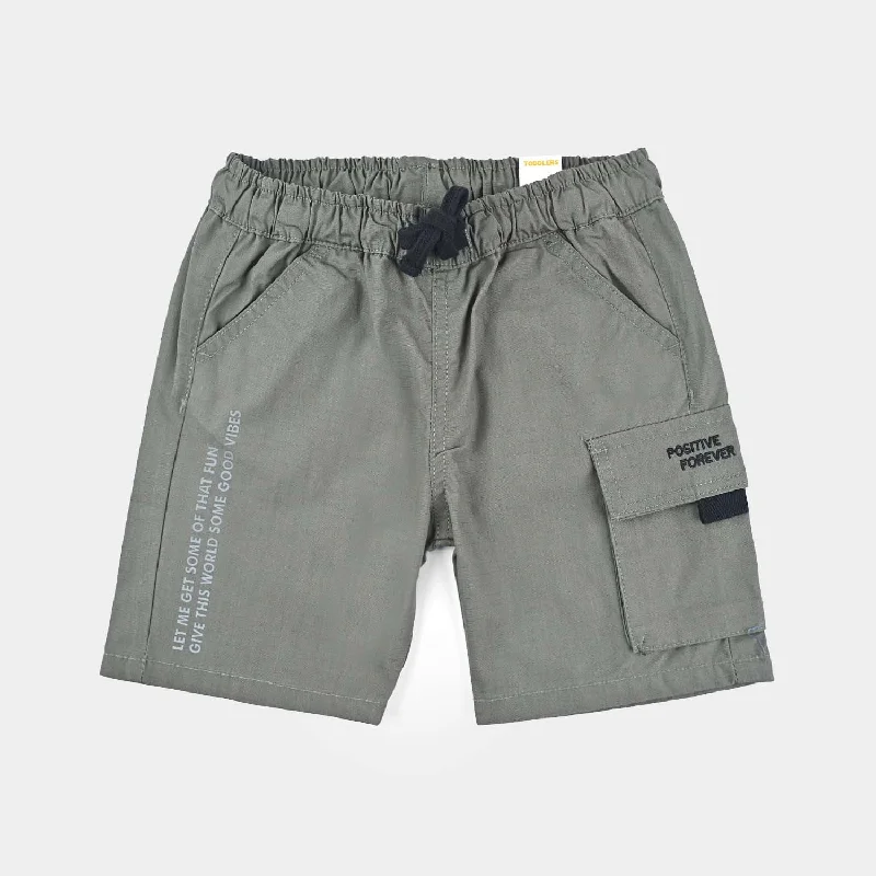 Men's Pants with Patch PocketsBoys Cotton Twill Short Positive Forever-Miltry Green
