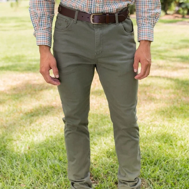 Men's Solid-Colored Pants for VersatilityBrazos Stretch Twill Pant - Dark Green
