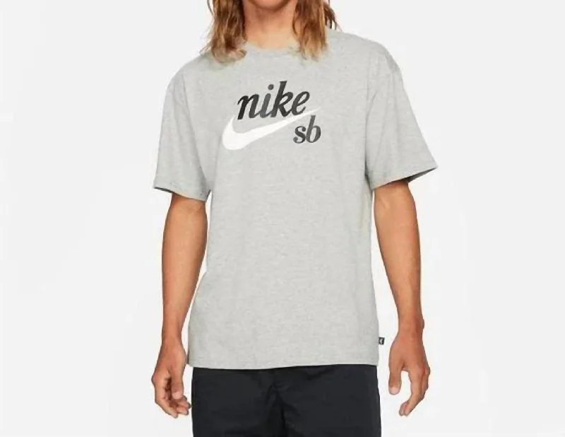 Men's Shirts with Belt LoopsMen's Sb Skate T-Shirt In Dark Grey Heather/black-White