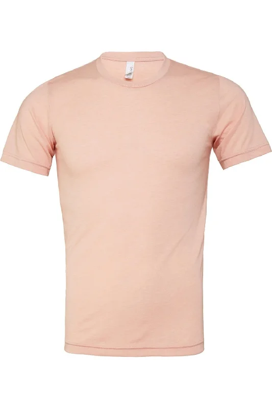 Men's Shirts with Antimicrobial TreatmentCanvas Triblend Crew Neck T-Shirt / Mens Short Sleeve T-Shirt