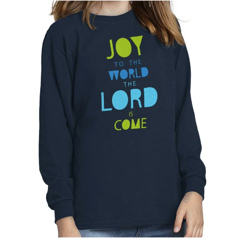 Men's Neutral-Tone Shirts for Versatile StylingJoy To The World Youth Long Sleeve T Shirt