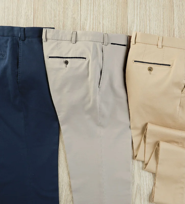 Men's Pants with Functional PocketsHiltl Deaker Flat-Front Pant