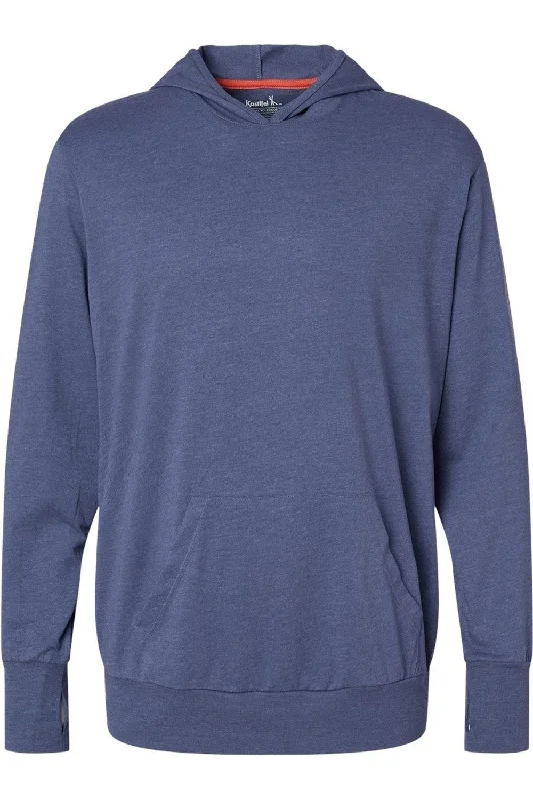 Casual Men's T-ShirtsKastlfel RecycledSoft Hooded Long Sleeve T-Shirt