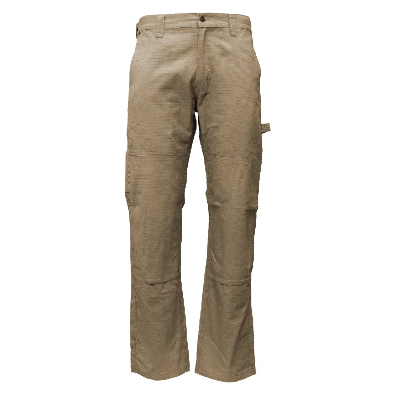 Men's Pants with Moisture-Wicking PropertiesKEY Men's Rip Stop Double-Front Dungaree_Khaki