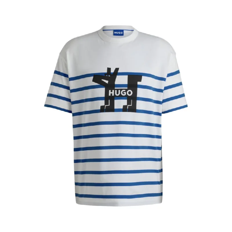 Men's Shirts with Cowl NecksCotton-jersey loose-fit T-shirt with dog logo