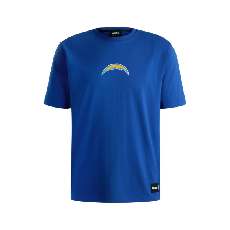 Men's Shirts with Plaid PatternsBOSS x NFL stretch-cotton T-shirt with special branding