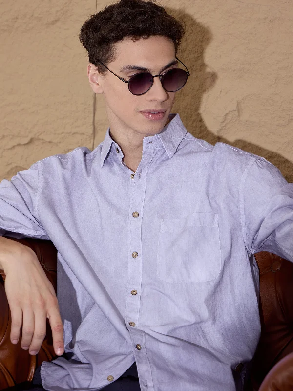 Men's Henley T-Shirts for a Casual TwistOmbre Dyed Oversized Casual Shirt