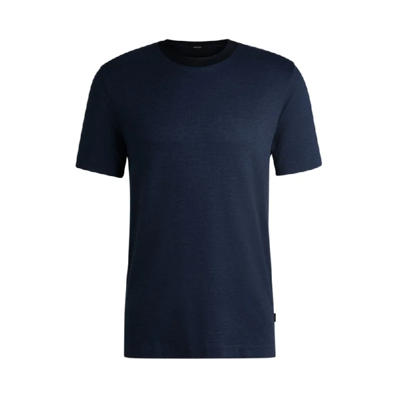 Men's Shirts with Elastic WaistbandsMercerized-cotton T-shirt with contrast collar