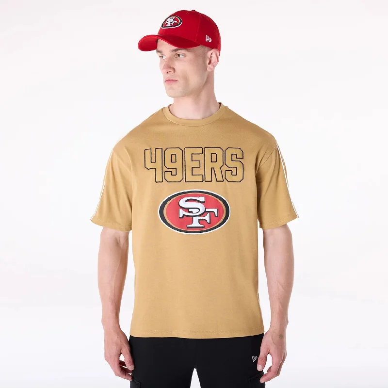 Men's Shirts with Patch PocketsSan Francisco 49Ers NFL Heritage Beige Oversized T-Shirt