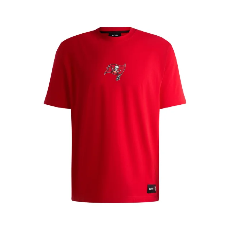 Men's Shirts with Drawstring WaistbandsBOSS x NFL stretch-cotton T-shirt with special branding