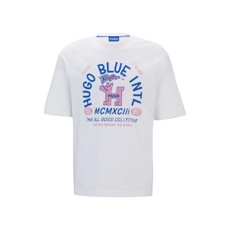 Men's Shirts with Floral PrintsCotton-jersey regular-fit T-shirt with seasonal graphics
