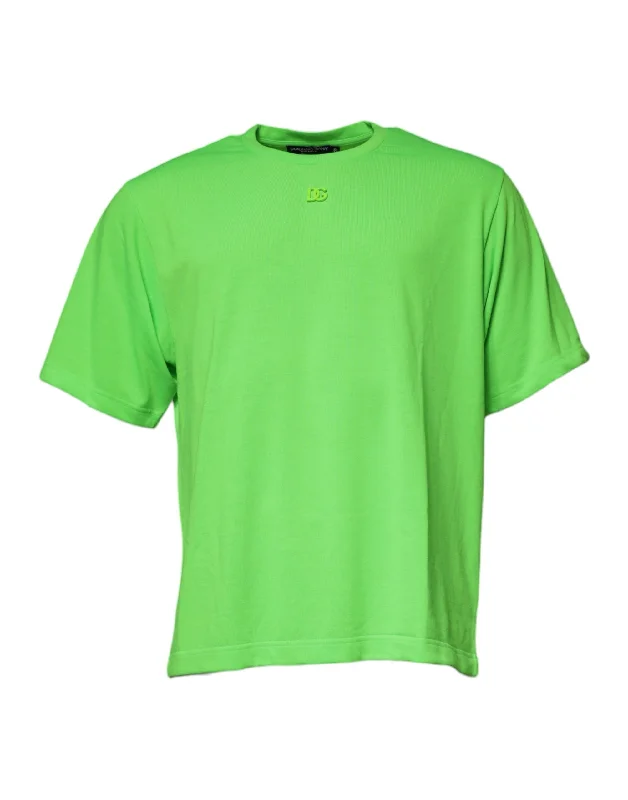 Men's Shirts with Wrinkle-Resistant FabricDolce & Gabbana  DG Logo Cotton Crew Neck Men's T-shirt