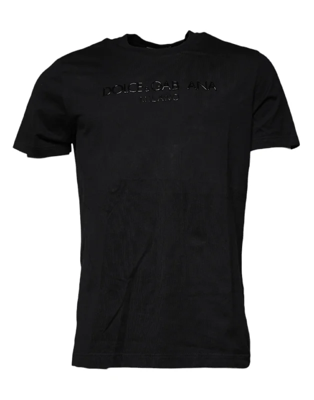 Men's Unique and Designer TopsDolce & Gabbana  Logo Cotton Crew Neck Men's T-shirt (Pre-Owned)