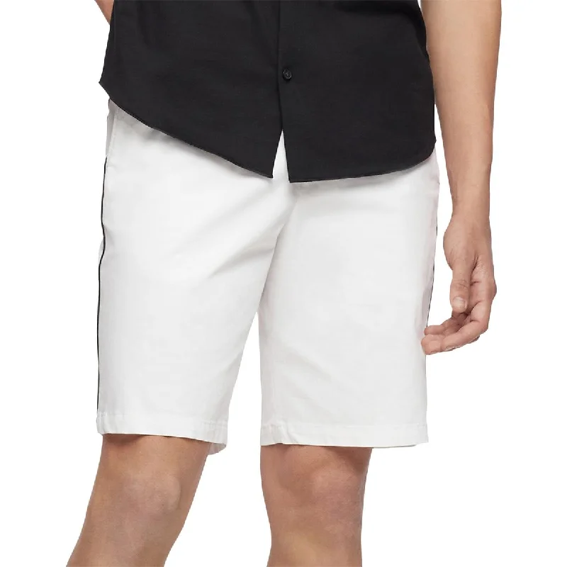 Men's Pants with Pleated FrontsMens Piping Mid-Rise Khaki, Chino Shorts