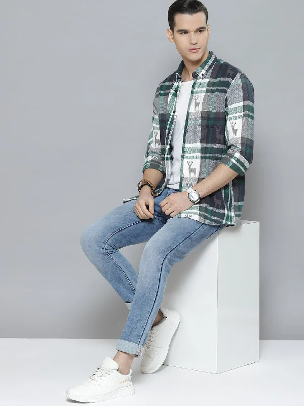 Men's Thermal Shirts for Winter WarmthMen Smart Tartan Checked Cotton Casual Shirt