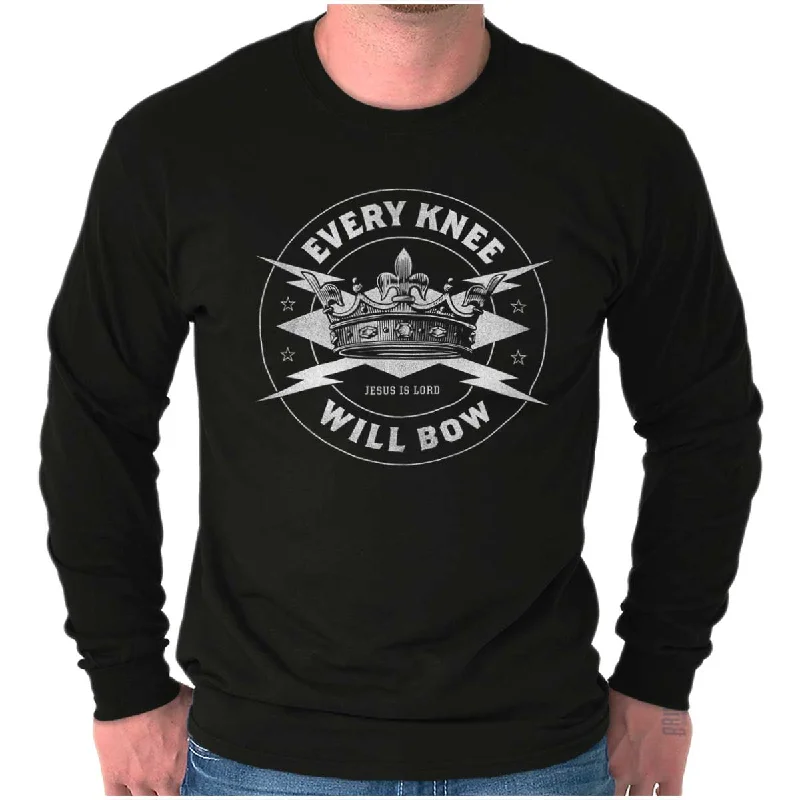 Men's Striped Shirts for a Maritime TwistEvery Knee Will Bow Long Sleeve T Shirt