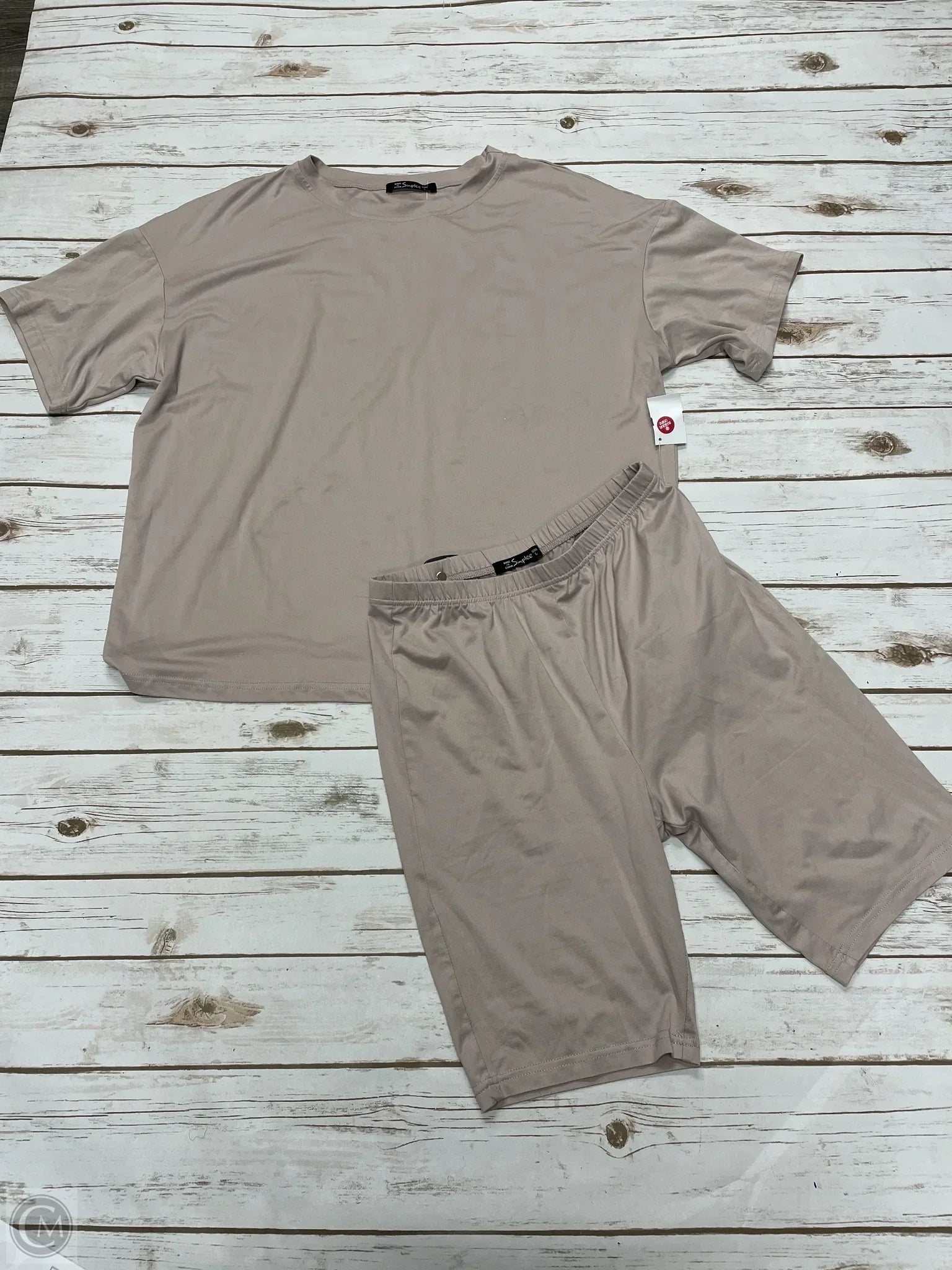 Men's Pants with Contrast WaistbandsShorts Set By Cme In Brown, Size: L