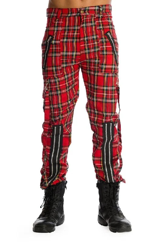 Men's Pants with Shallow PocketsAvengence Check Trousers