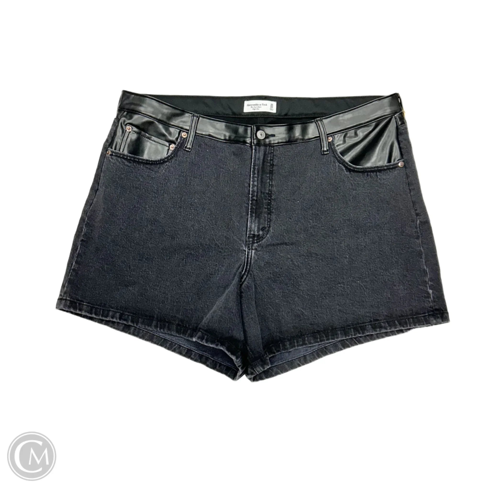 Casual Men's ChinosShorts By Abercrombie And Fitch In Black, Size: 20