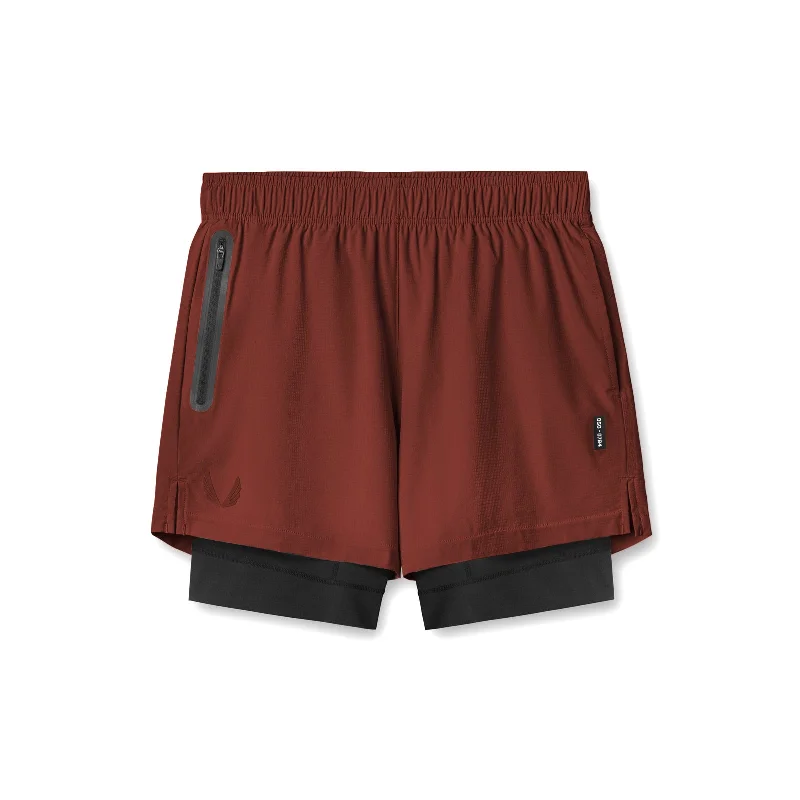 Men's High-Waisted Pants for a Retro Style0784. Ultralite™ 6" Liner Short   - Brick/Black