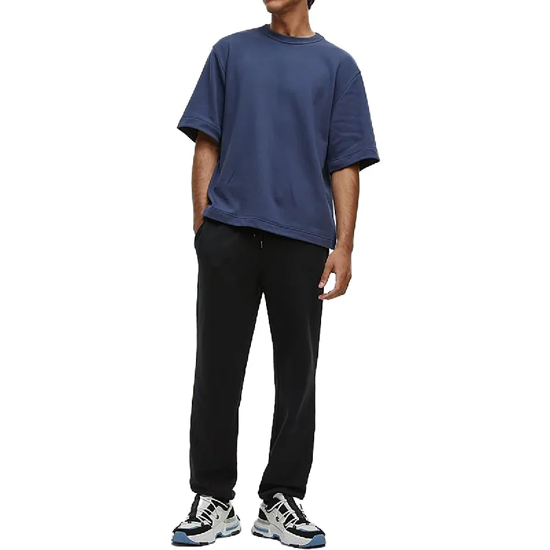 Men's Shirts with Button-Down PocketsMens Textured Cotton Stretch T-Shirt