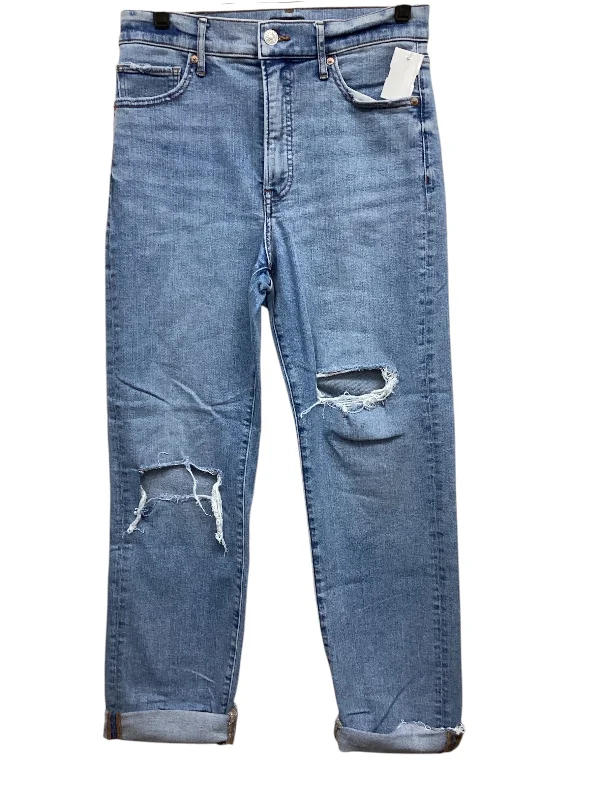 Affordable Winter BeaniesJeans Straight By Express In Blue Denim, Size: 4