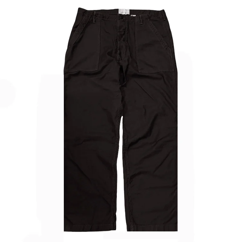 Men's Pants with Deep Pockets107 60's era GI chinos in 12 oz West Point Black Baker Back Cotton Satin