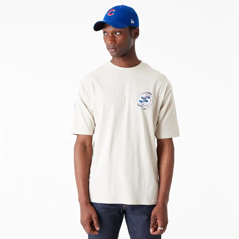 Men's Shirts with Button-Down PocketsChicago Cubs Baseball Oversized Graphic Stone T-Shirt