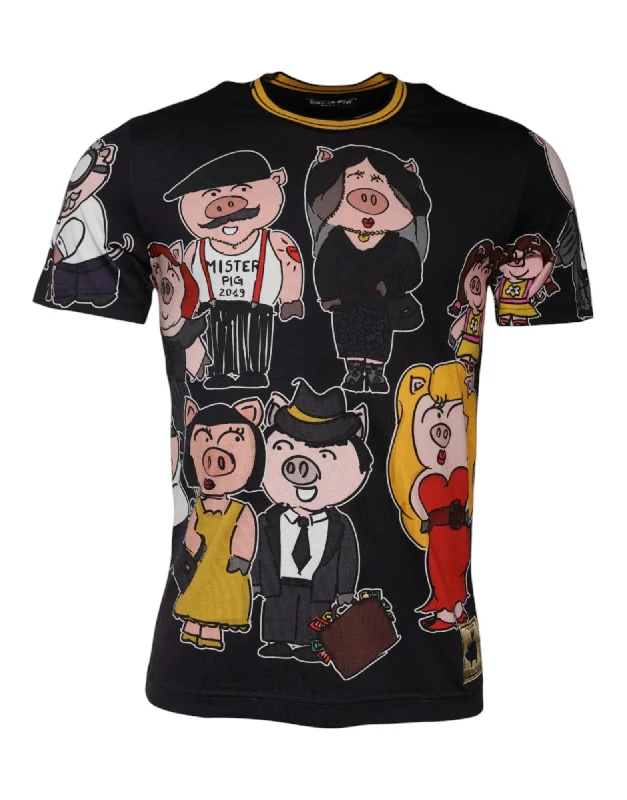 Durable Men's Work ShirtsDolce & Gabbana  2019 Year Of The Pig Crew Neck Men's T-shirt
