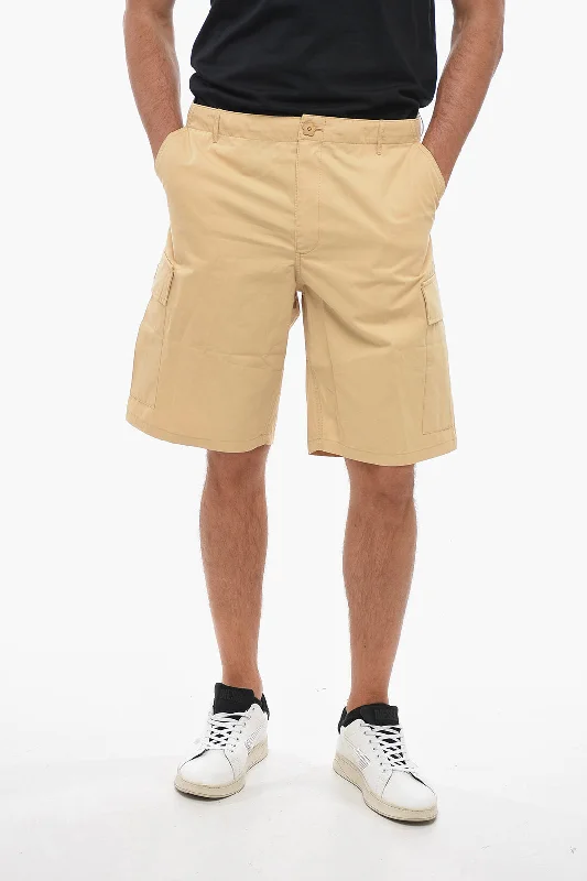 Men's Pants with Button-Down PocketsKenzo Cargo Shorts With Logo Patch