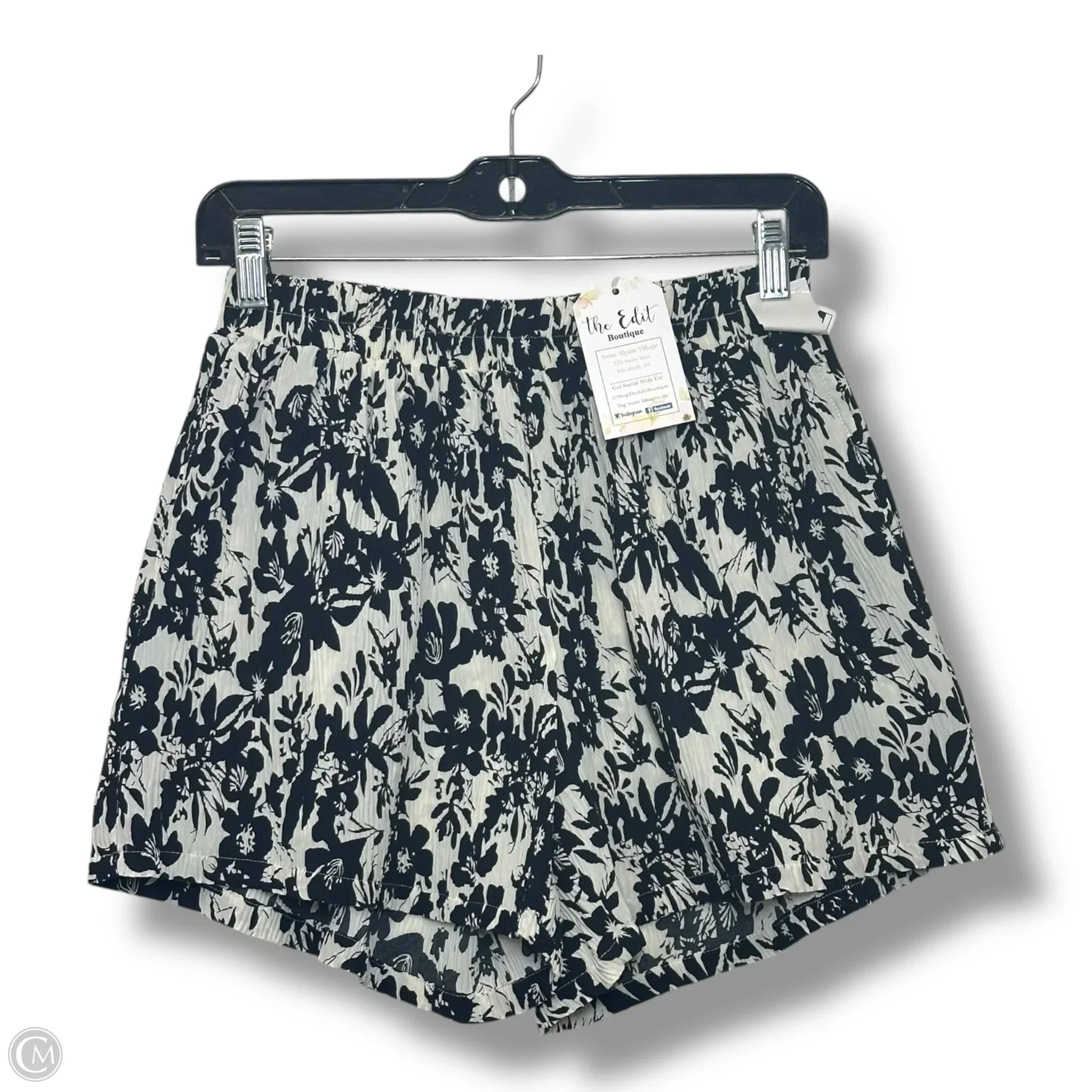 Men's Sweatpants for LoungingShorts By Staccato In Black White, Size: S