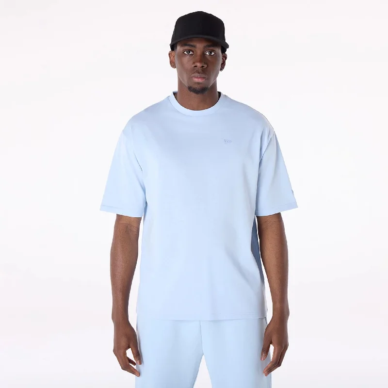 Men's Shirts with UV ProtectionNew Era Sticker Pastel Blue Oversized T-Shirt