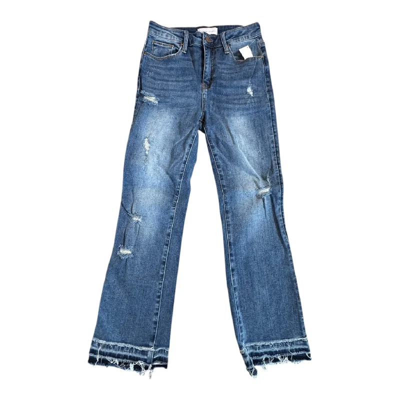 Female Straw HatsJeans Straight By Risen In Blue Denim, Size:6