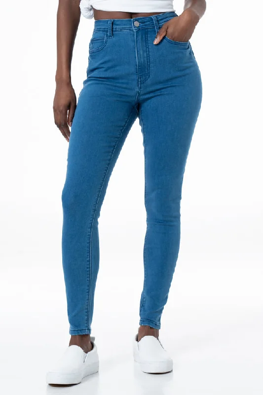 Men's Pants with Stain-Resistant TreatmentRf09 Hi-Waisted Denim Jeans _ 135679 _ Mid Wash