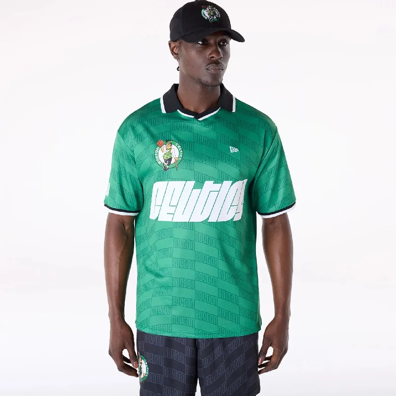 Men's Shirts with Button-Down CollarsBoston Celtics NBA Soccer Green Oversized T-Shirt