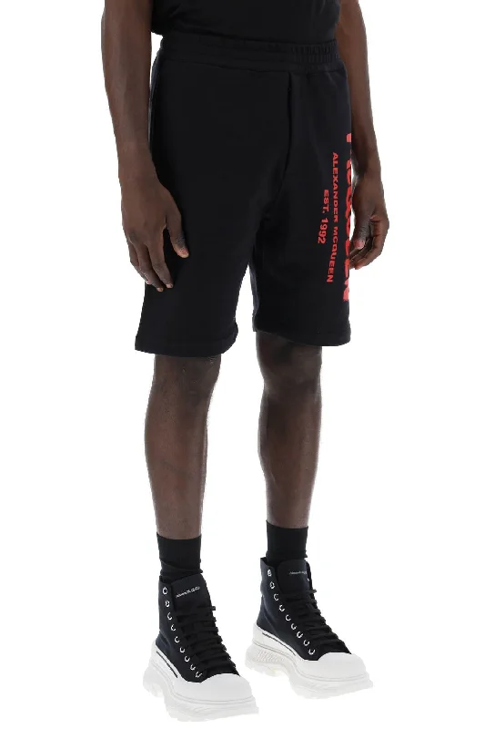 Men's Pants with Flap PocketsAlexander Mcqueen Jersey Graffiti Sweatshorts