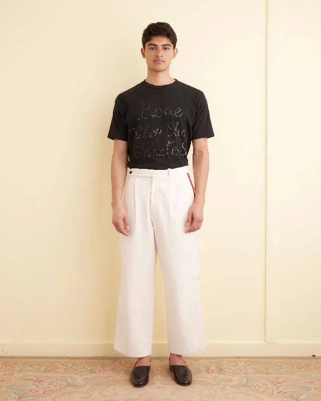 Men's Pants with Shallow PocketsSkunk Tail Patch Trousers