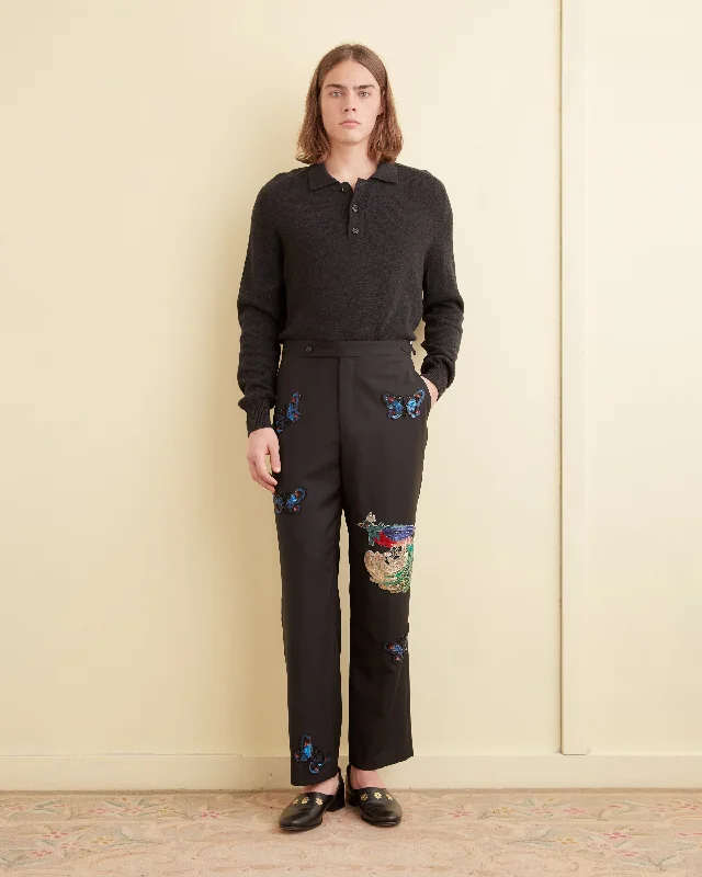 Men's Twill Pants for a Dressy LookFlying Fauna Tuxedo Trousers