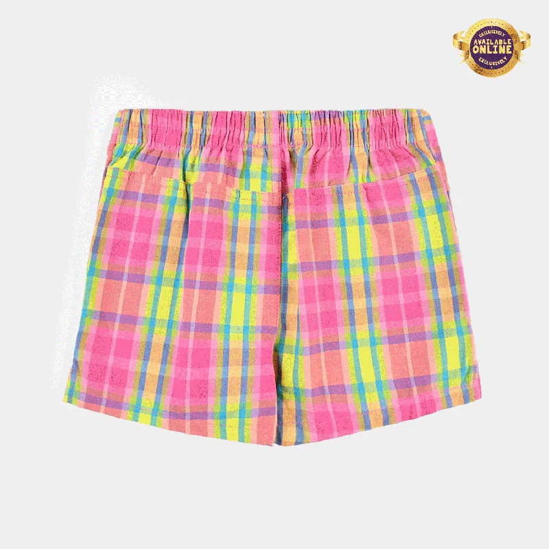 Men's Pants with SuspendersGirls PC Short Big check-Multi
