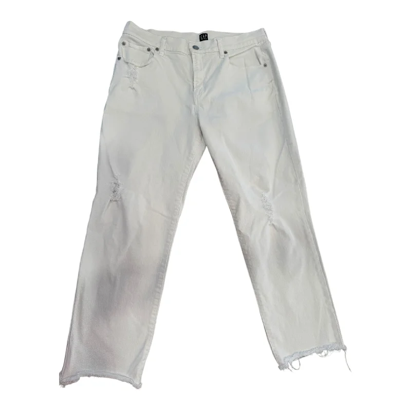 Fashionable Fedora HatsJeans Straight By Gap In White, Size: 8