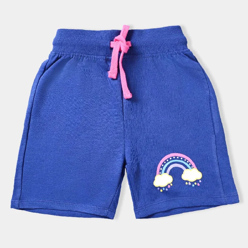 Men's Denim Shorts for SummerInfant Girls Cotton Terry Knitted Short Rainbow-N.Peony