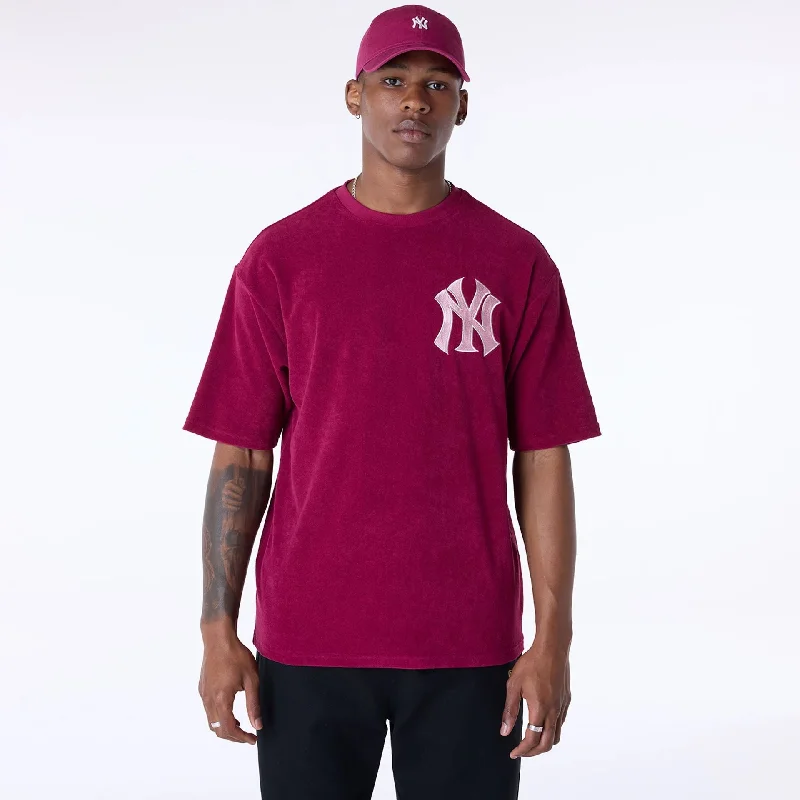 Men's Shirts with UV ProtectionNew York Yankees MLB Towelling Dark Red T-Shirt