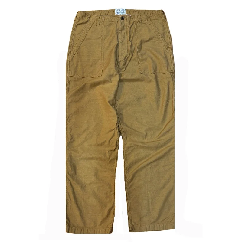 Men's Pants with Contrast Waistbands107 60's era GI chinos in 12 oz West Point Khaki Baker Back Cotton Satin