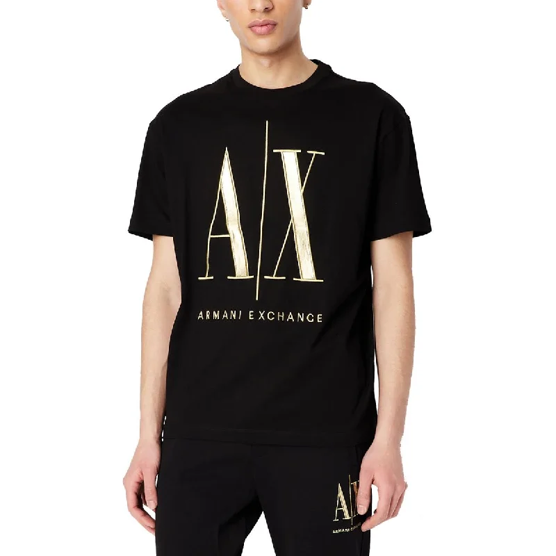 Men's Unique and Designer TopsMens Metallic Cotton Graphic T-Shirt